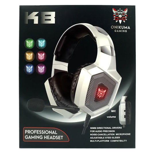 Diadema Gamer  ONIKUMA K8 BLANCA