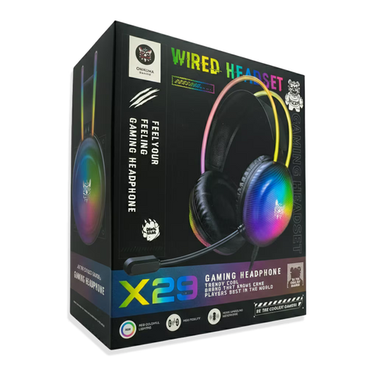 Diadema Gamer ONIKUMA X29 RGB - Audio 50mm Sonido Envolvente