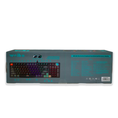 Teclado Mecánico Weibo WB-666 Negro – Switches Red | 97 Teclas | Iluminación Dinámica | Cable