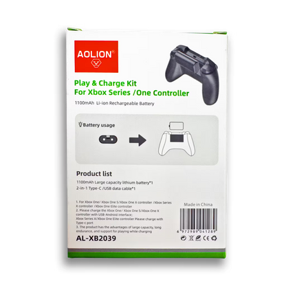 CARGA Y JUEGA CONTROL XBOX SERIES - XBOX ONE | AOLION