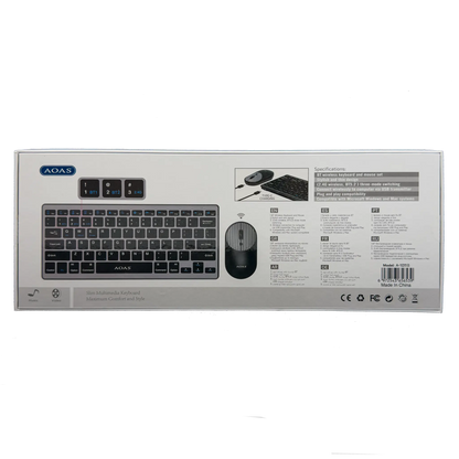 COMBO TECLADO- MOUSE RECARGABLE | AOAS A-1011 B