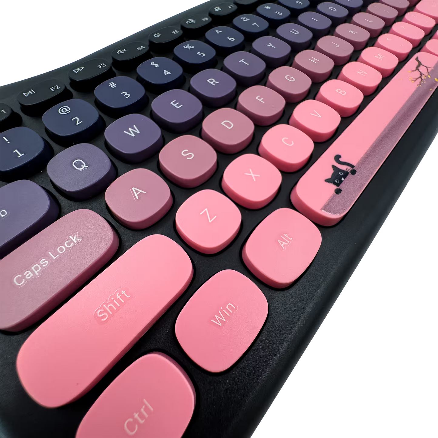 Combo Teclado Mouse Inalámbrico GEEZER Cat Series - 84 Teclas 2.4G USB Diseño Gatito