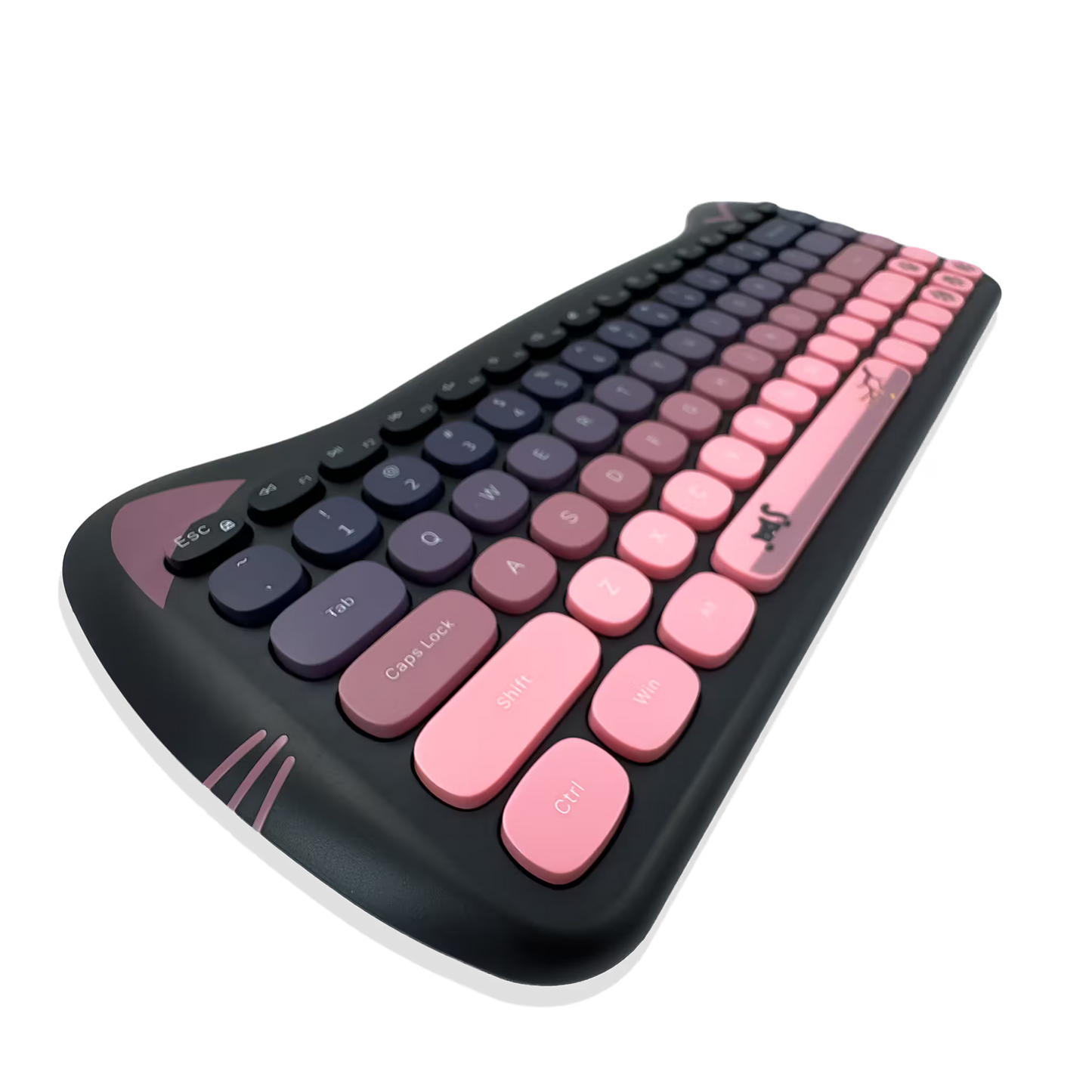 Combo Teclado Mouse Inalámbrico GEEZER Cat Series - 84 Teclas 2.4G USB Diseño Gatito