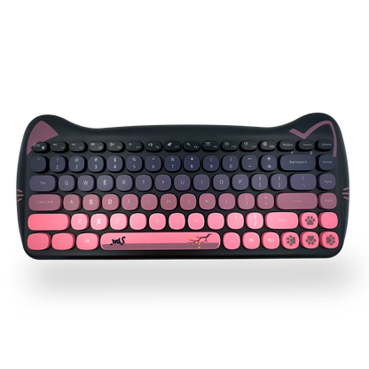 Combo Teclado Mouse Inalámbrico GEEZER Cat Series - 84 Teclas 2.4G USB Diseño Gatito