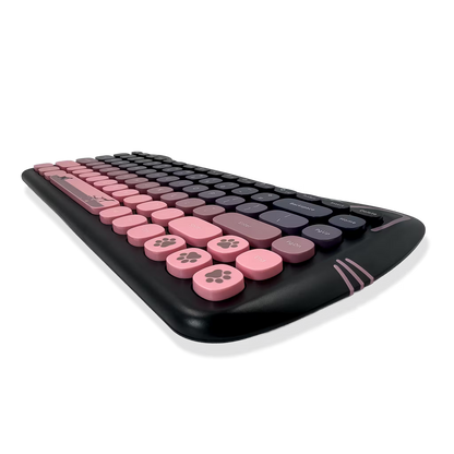 Combo Teclado Mouse Inalámbrico GEEZER Cat Series - 84 Teclas 2.4G USB Diseño Gatito