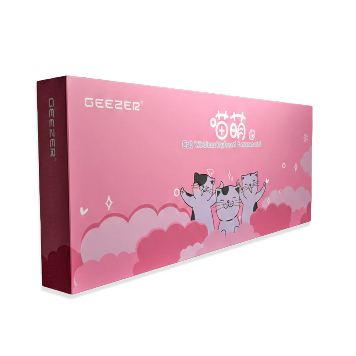 Combo Teclado Mouse Inalámbrico GEEZER Cat Series - 84 Teclas 2.4G USB Diseño Gatito