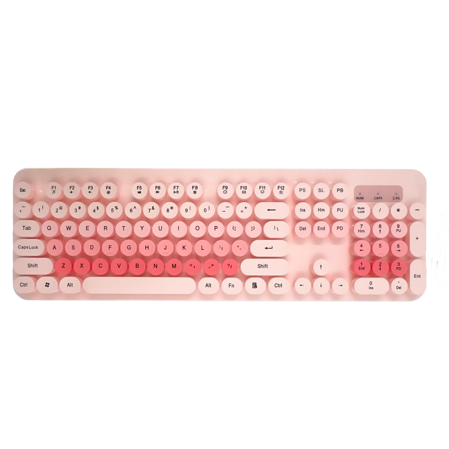 COMBO TECLADO Y MOUSE INALÁMBRICO K73 | ROSADO