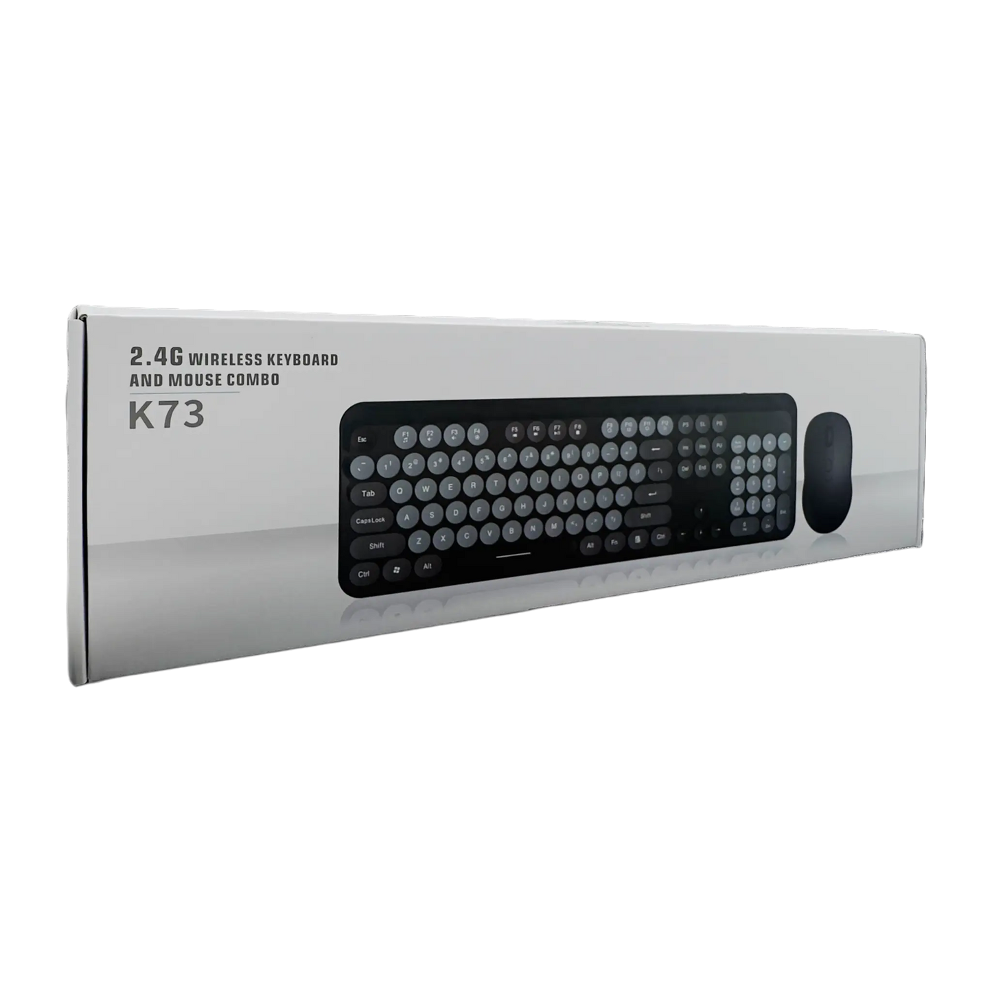 COMBO TECLADO Y MOUSE INALÁMBRICO K73 | ROSADO