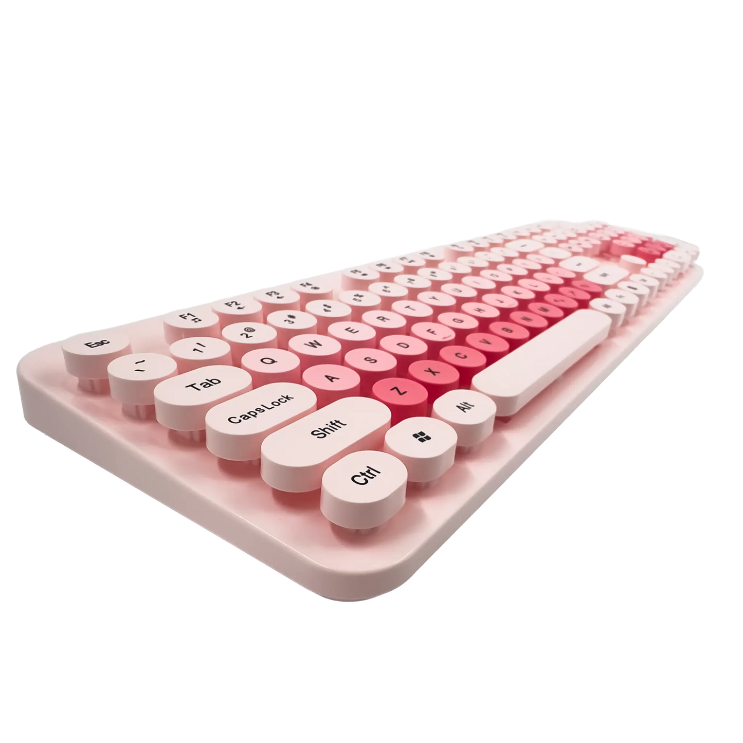 COMBO TECLADO Y MOUSE INALÁMBRICO K73 | ROSADO