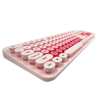 COMBO TECLADO Y MOUSE INALÁMBRICO K73 | ROSADO