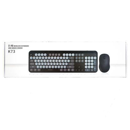 COMBO TECLADO Y MOUSE INALÁMBRICO K73 | MORADO