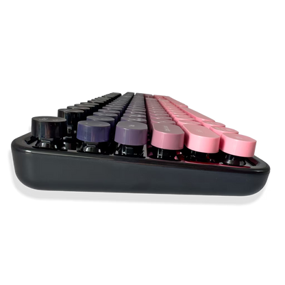 Combo Teclado Mouse MOFii SWEET Pro Recargable - Dual Bluetooth 2.4G Retro Vintage Gris