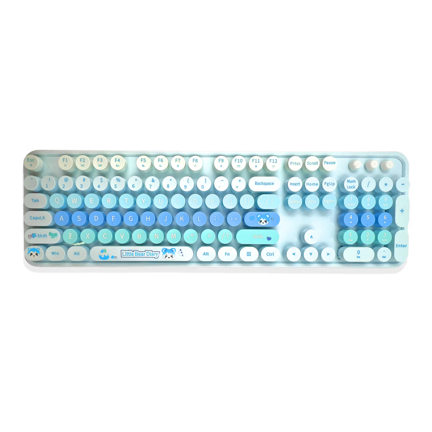 Combo Teclado Mouse Inalámbrico MOFII Sweet — Azul | 2.4G Ergónomico Silencioso