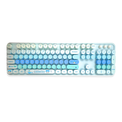 Combo Teclado Mouse Inalámbrico MOFII Sweet — Azul | 2.4G Ergónomico Silencioso