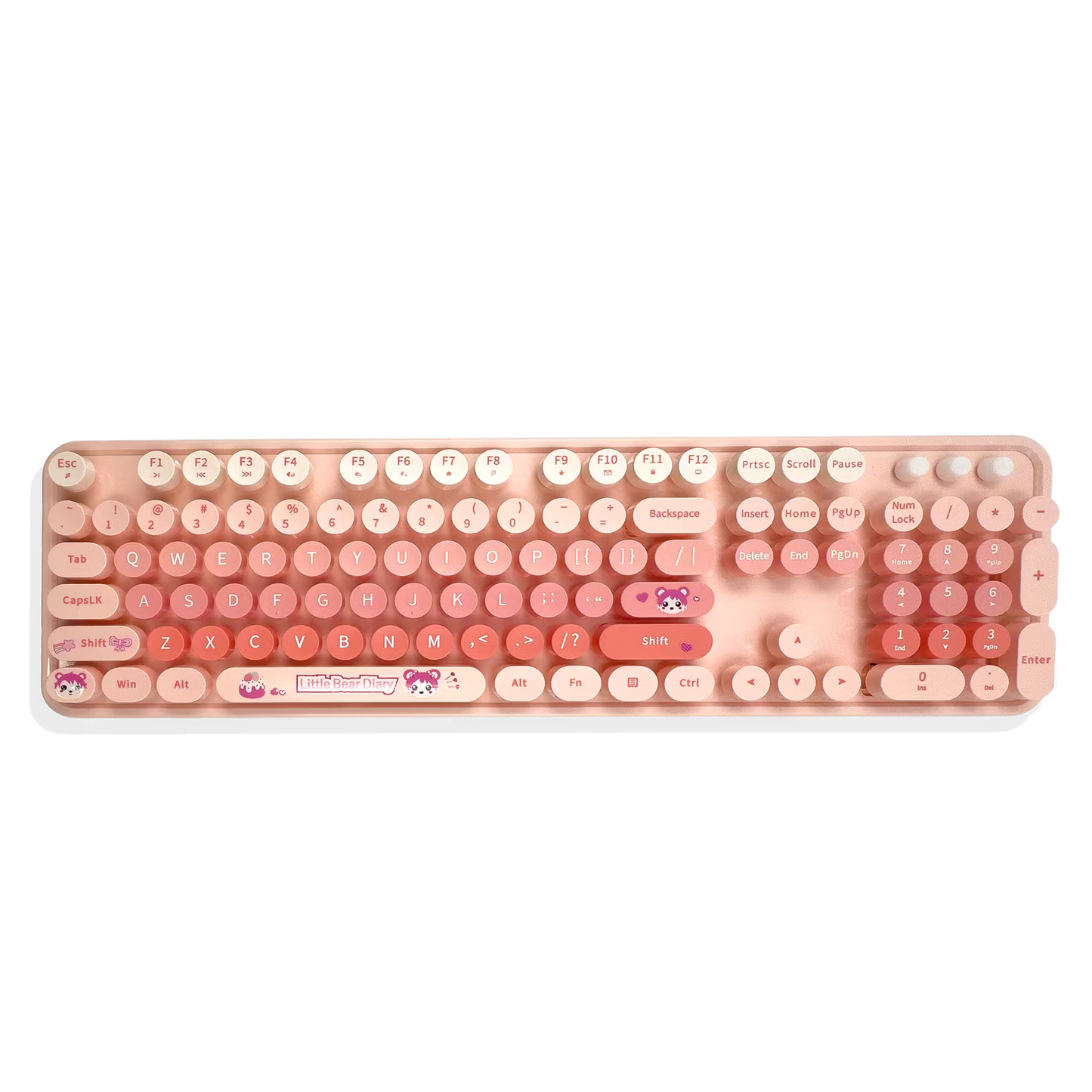 Combo Teclado Mouse Inalámbrico MOFII Sweet — Rosado | 2.4G Ergónomico Silencioso