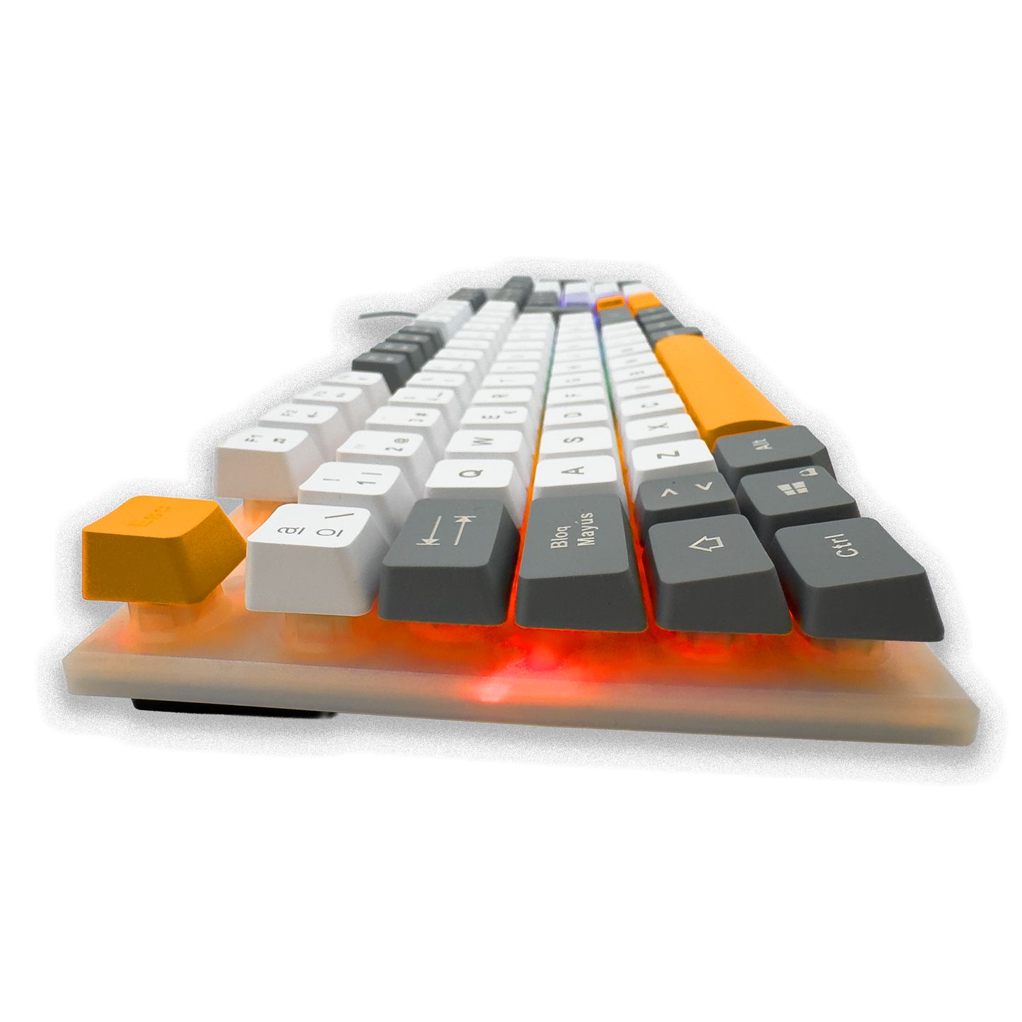 Combo Teclado Mouse Gamer RGB AOAS A-1020 Blanco - LED Multicolor DPI Ajustable USB