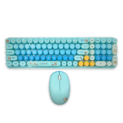 COMBO TECLADO Y MOUSE BABY BEAR | AZUL