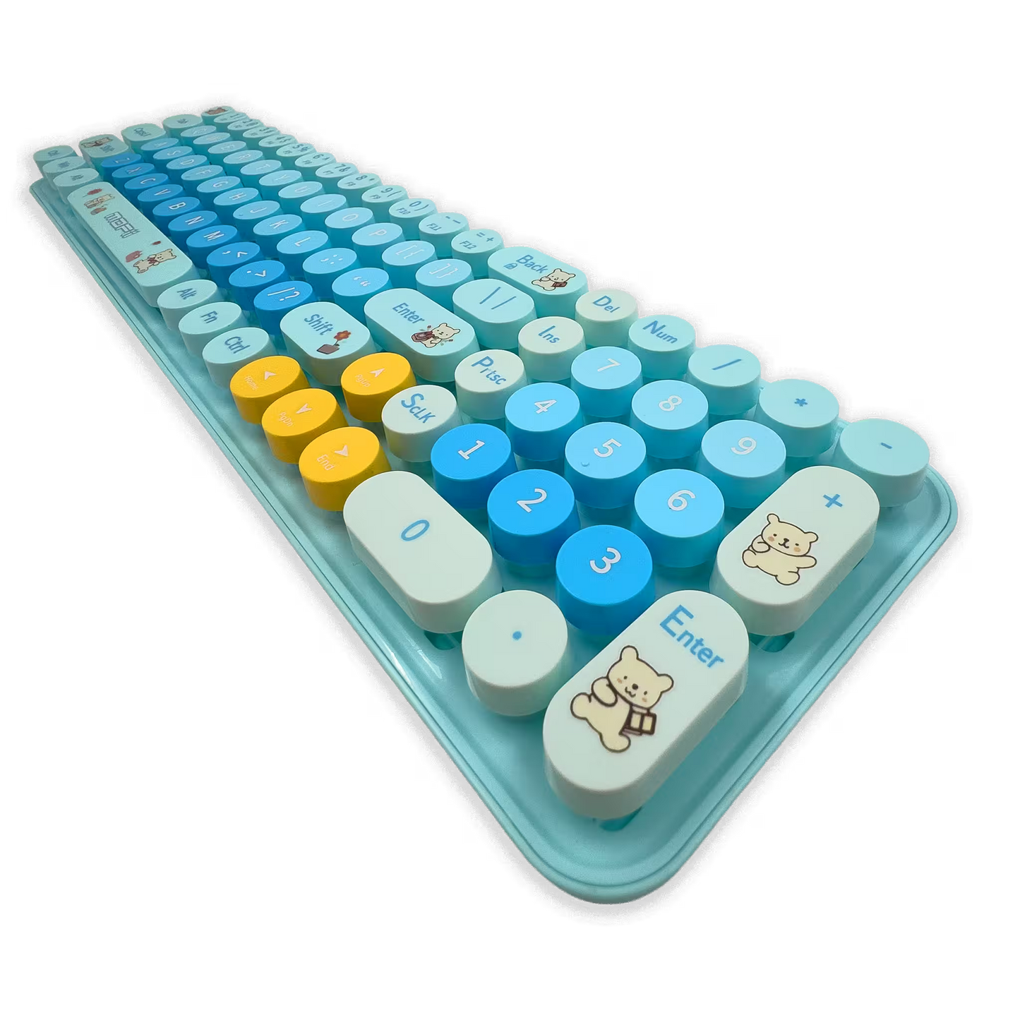 COMBO TECLADO Y MOUSE BABY BEAR | AZUL