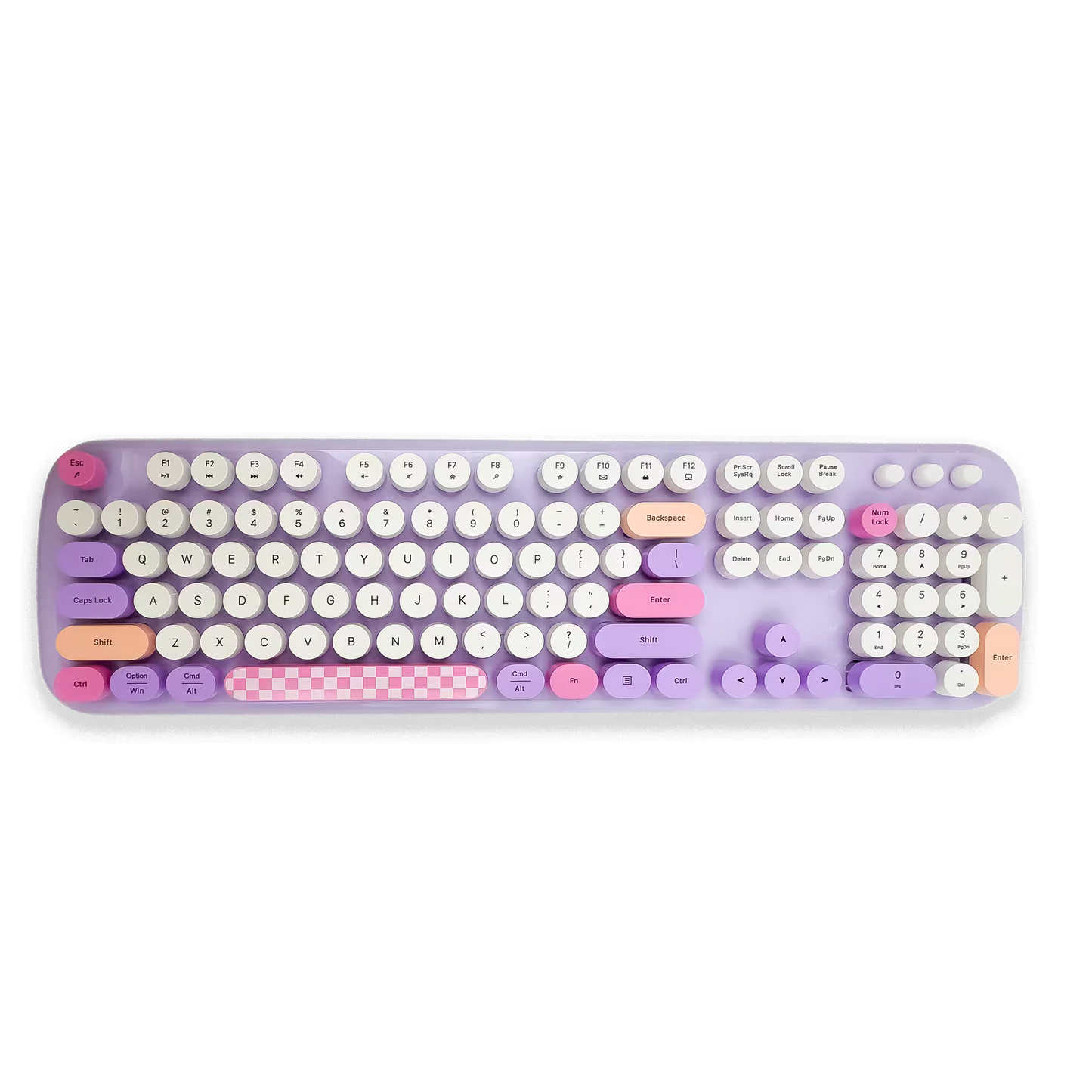Combo Teclado y Mouse Inalámbrico Geezer Zero - Morado | 104 Teclas Redondas Full-Size | Bajo Ruido | 2.4G