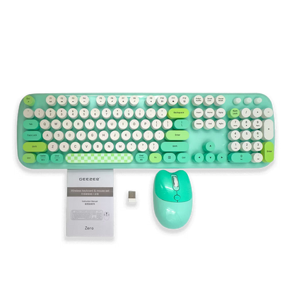 COMBO TECLADO Y MOUSE GEEZER ZERO VERDE