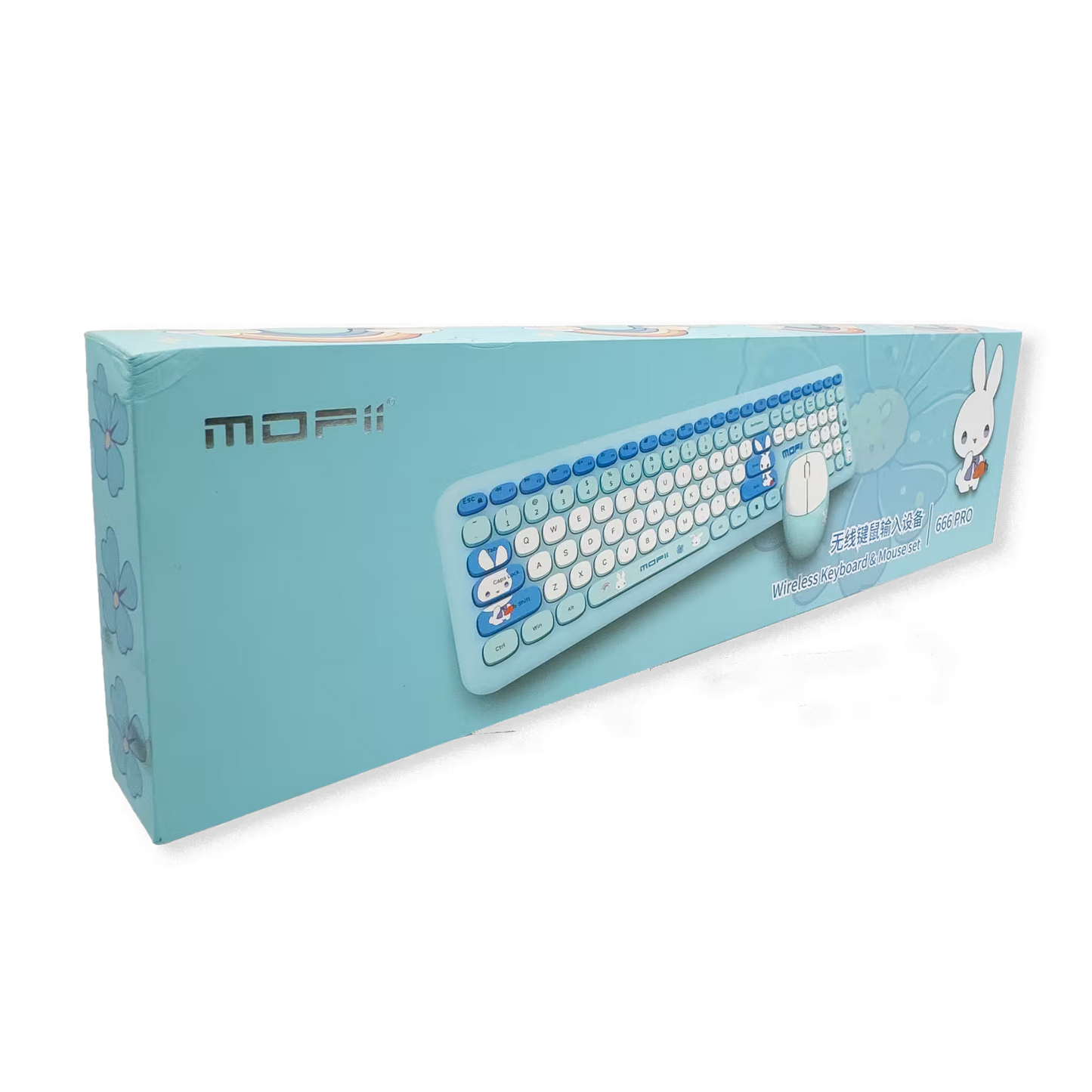 COMBO TECLADO Y MOUSE INALÁMBRICO MOFII-66PRO| AZUL
