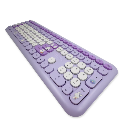 COMBO TECLADO Y MOUSE INALÁMBRICO MOFII-66PRO| MORADO