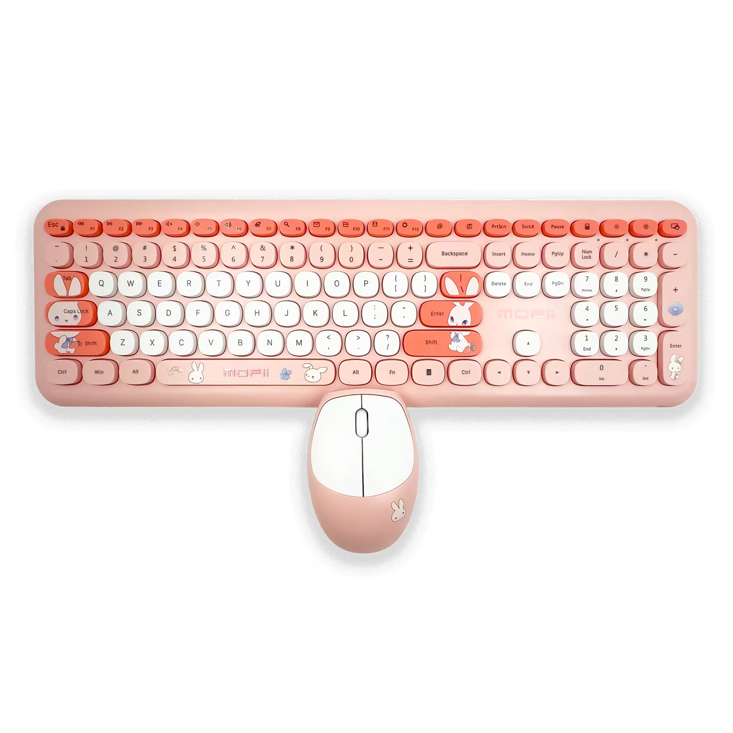 COMBO TECLADO Y MOUSE INALÁMBRICO MOFII-66PRO| ROSADO