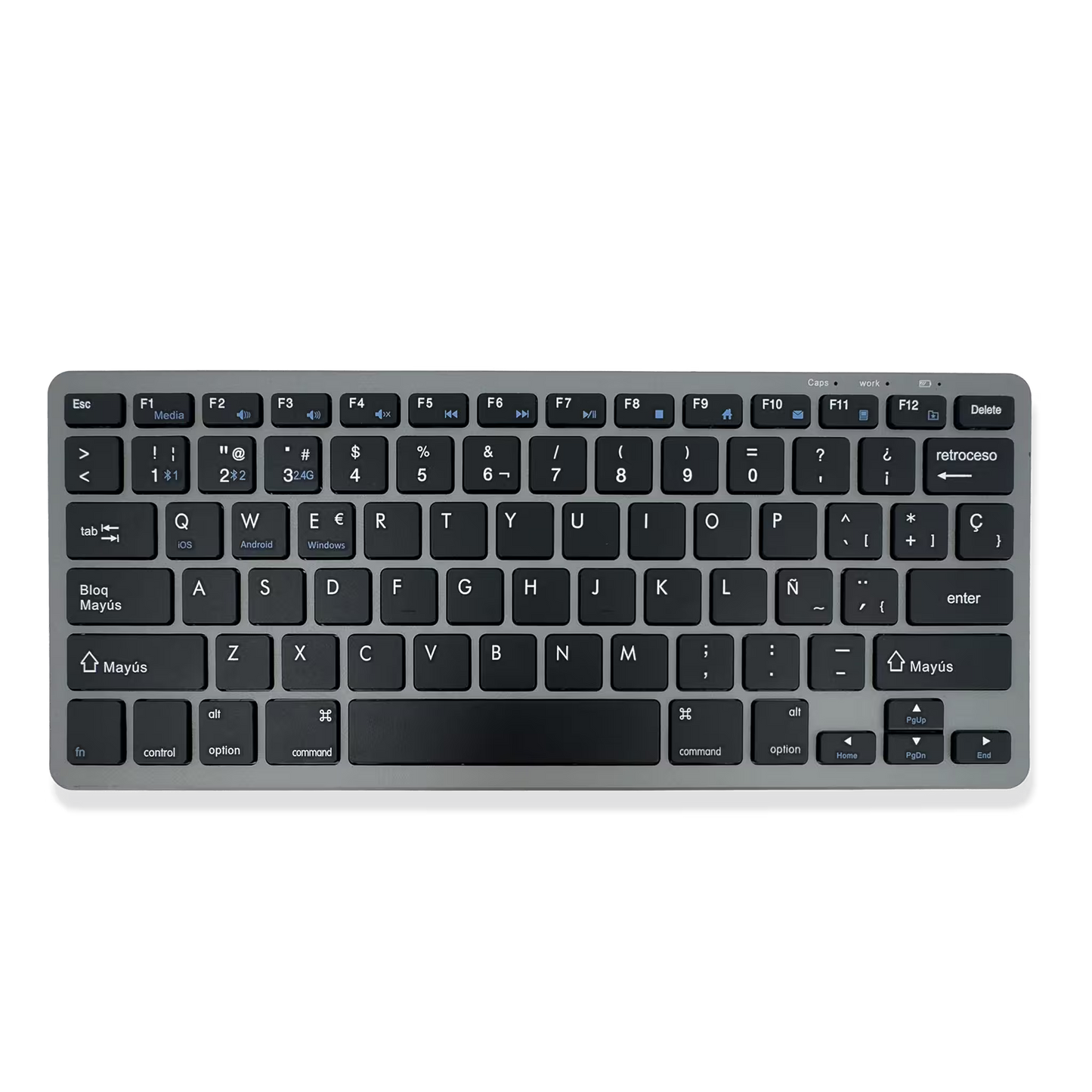 Combo Teclado y Mouse Inalámbrico Weibo WB-8077 Recargable - Bluetooth 5.0 + 2.4G con Ñ