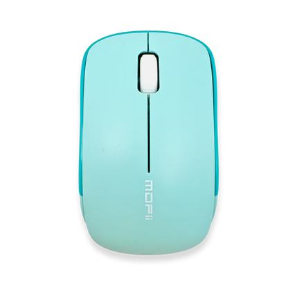 Combo Teclado y Mouse Inalámbrico Mofii Retro - 68 Teclas Redondas Turquesa | 2.4G Receptor Único