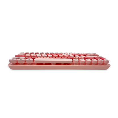 Combo Teclado y Mouse Inalámbrico Mofii Retro - 68 Teclas Redondas Rosado | 2.4G Receptor Único