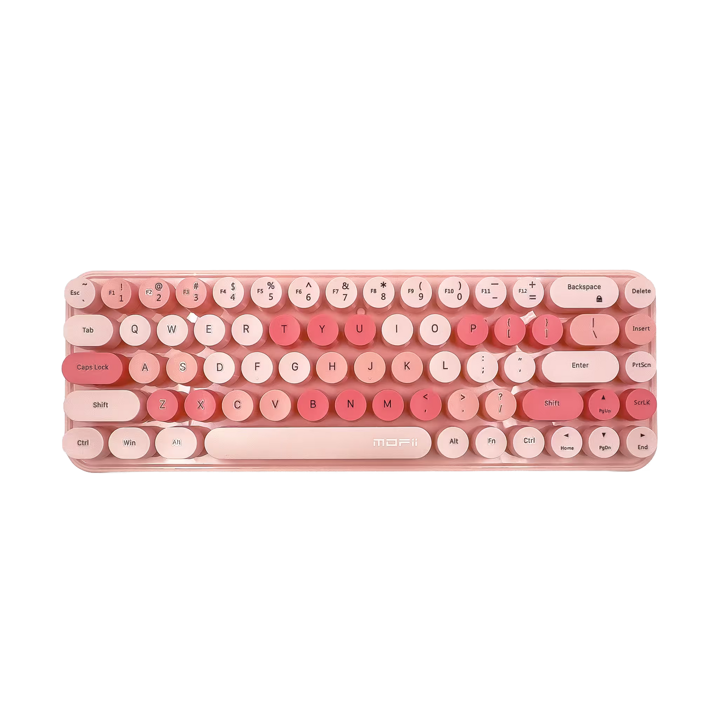 Combo Teclado y Mouse Inalámbrico Mofii Retro - 68 Teclas Redondas Rosado | 2.4G Receptor Único