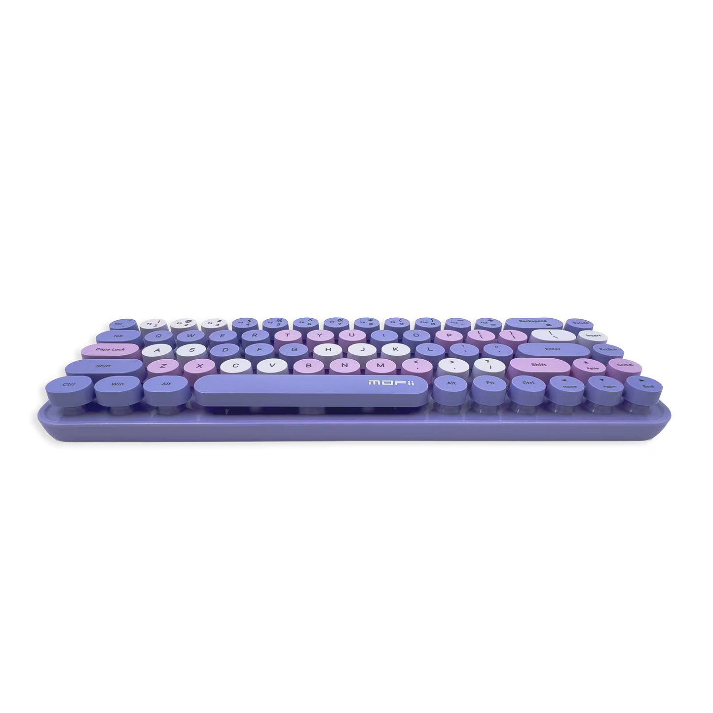 Combo Teclado y Mouse Inalámbrico Mofii Retro - 68 Teclas Redondas Morado | 2.4G Receptor Único