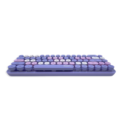 Combo Teclado y Mouse Inalámbrico Mofii Retro - 68 Teclas Redondas Morado | 2.4G Receptor Único