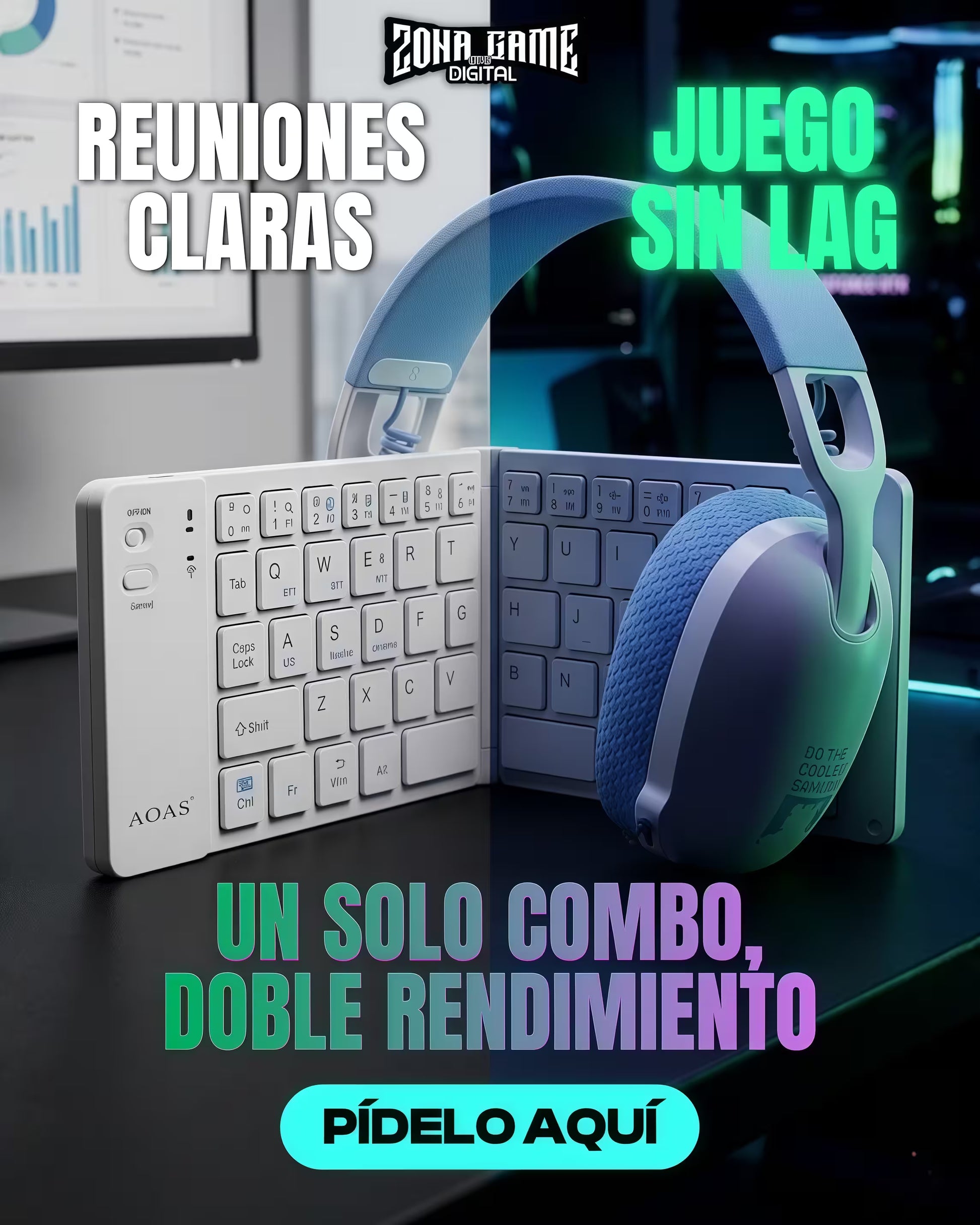 Combo Trabajo & Audio - vista 5 accesorio gamer