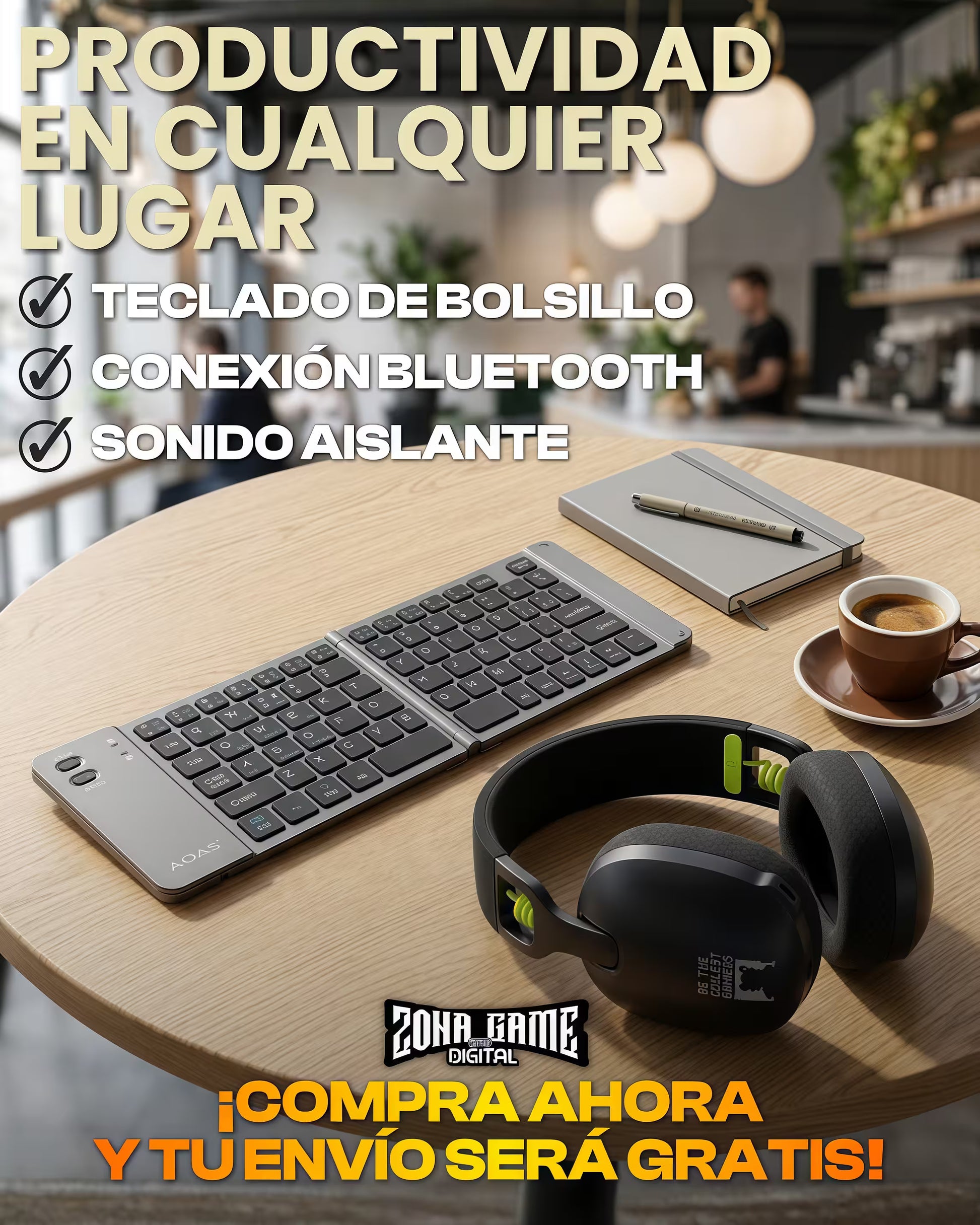 Combo Trabajo & Audio - vista 2 accesorio gamer