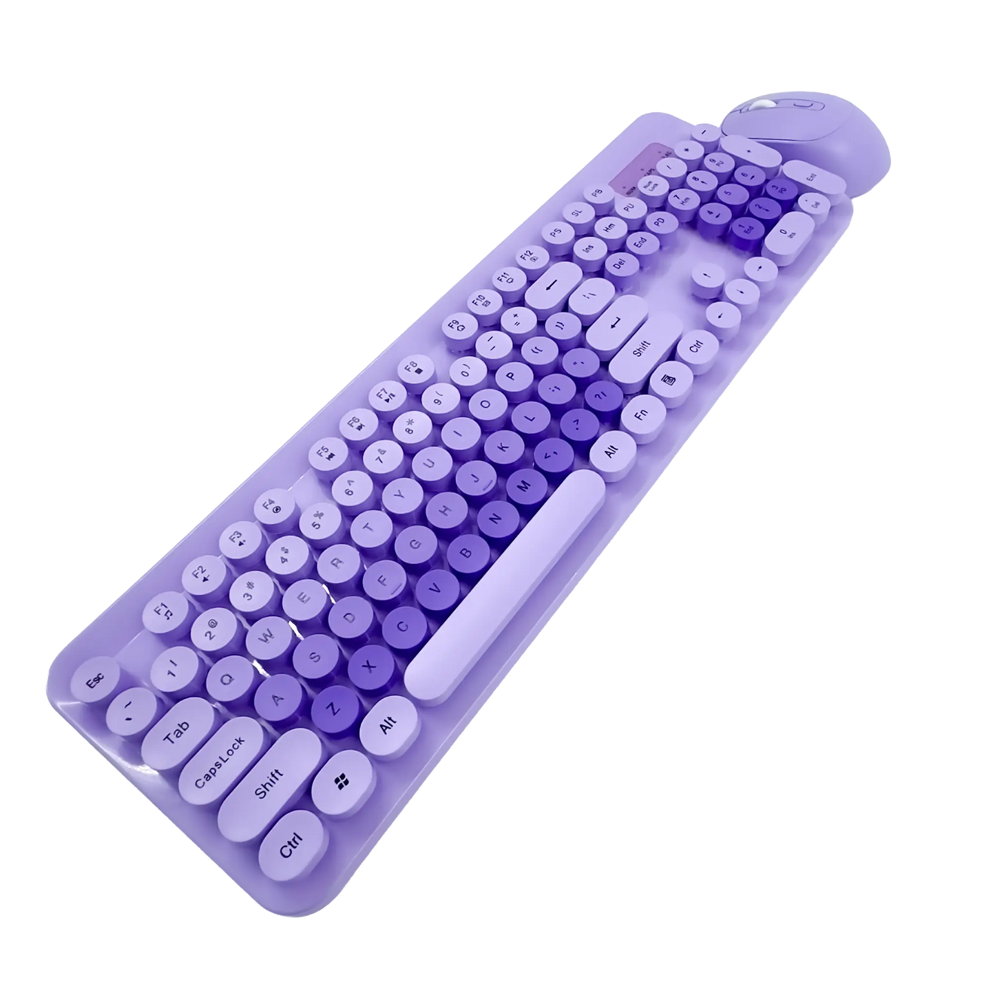COMBO TECLADO Y MOUSE INALÁMBRICO K73 | MORADO