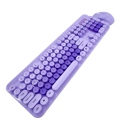 COMBO TECLADO Y MOUSE INALÁMBRICO K73 | MORADO