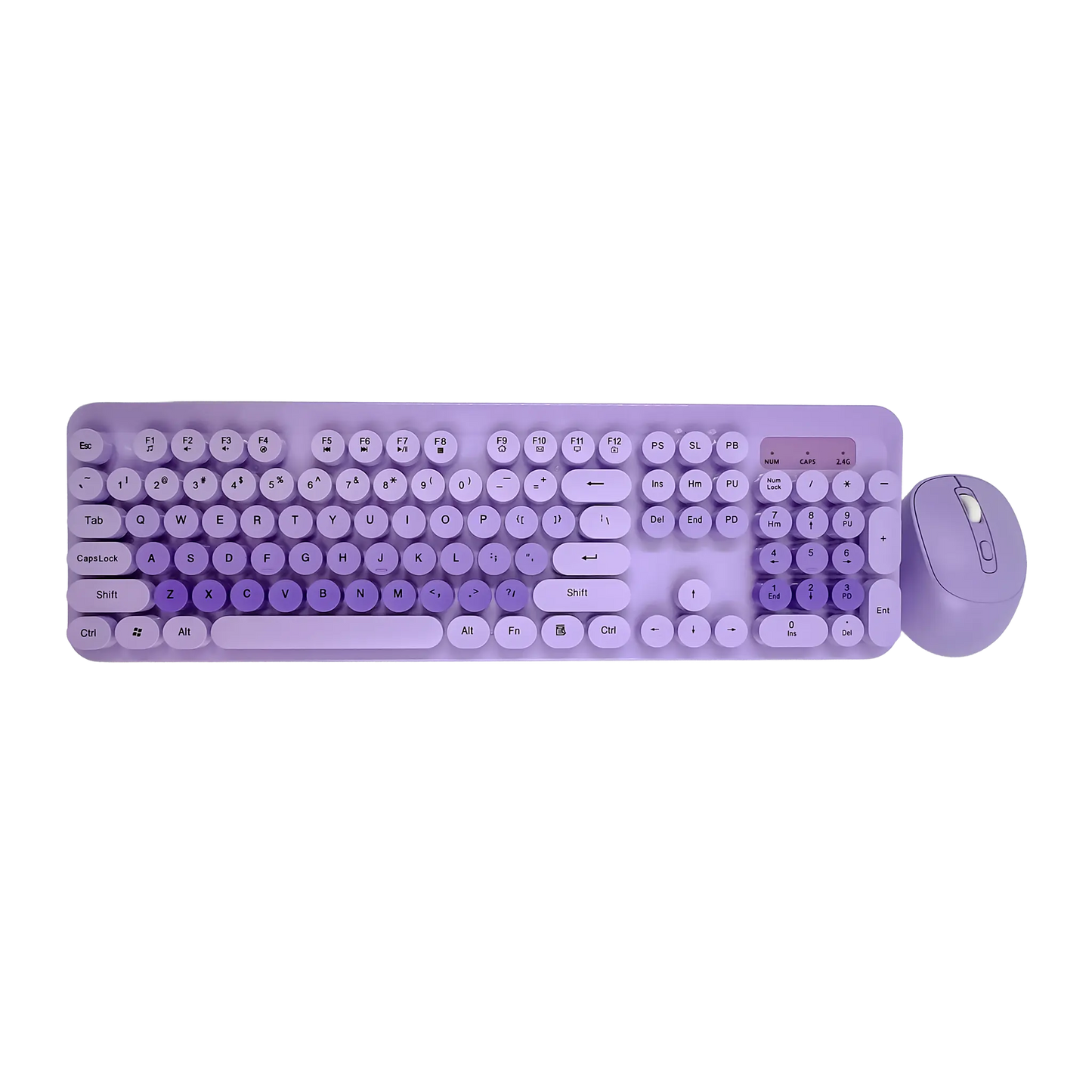 COMBO TECLADO Y MOUSE INALÁMBRICO K73 | MORADO