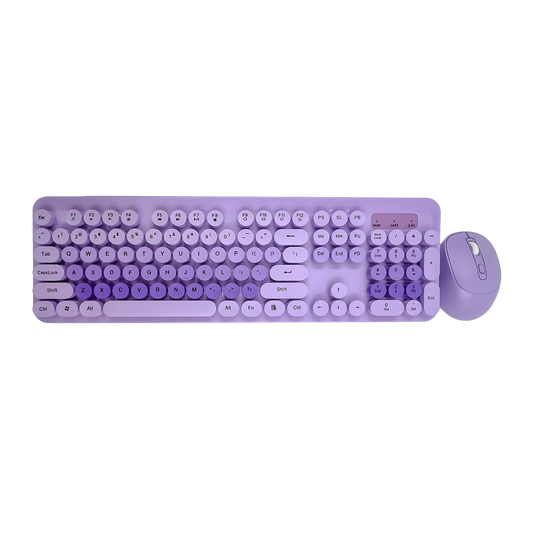 COMBO TECLADO Y MOUSE INALÁMBRICO K73 | MORADO