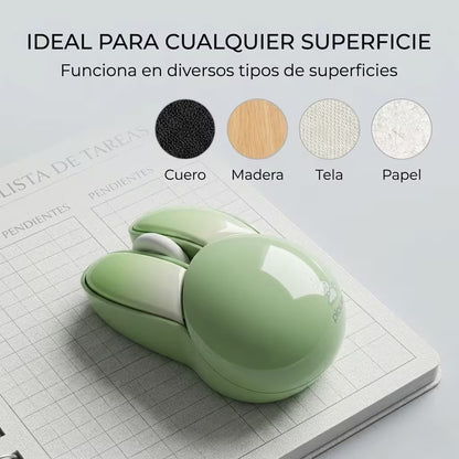 Mouse Inalámbrico Silencioso Mofii M6 - Rosa Pastel 1200 DPI 2.4G | Ergonómico Para Ella