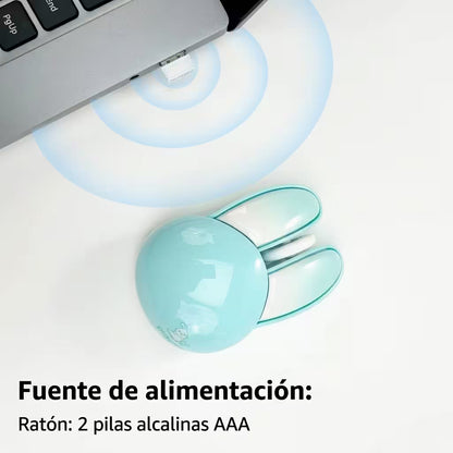 Mouse Inalámbrico Silencioso Mofii M6 - Turquesa 1200 DPI 2.4G | Ergonómico Para Ella