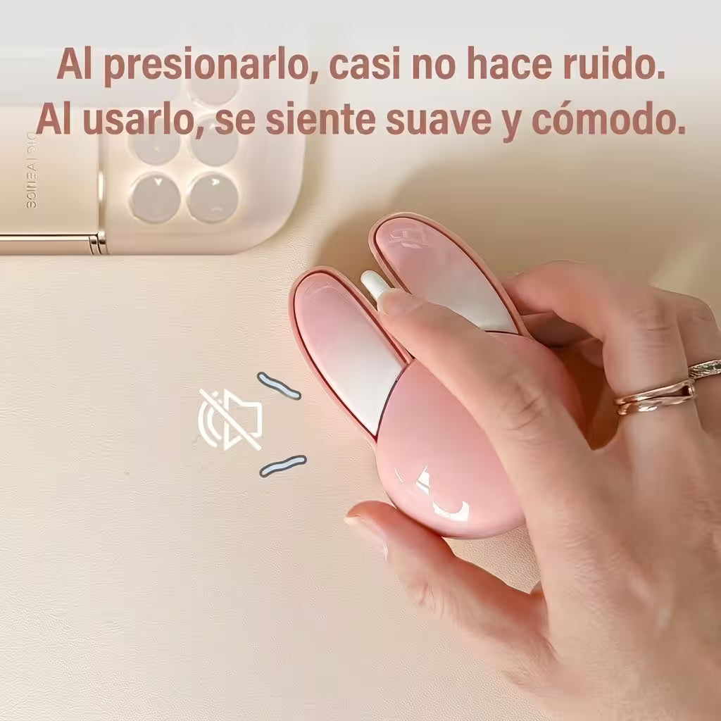 Mouse Inalámbrico Silencioso Mofii M6 - Rosa Pastel 1200 DPI 2.4G | Ergonómico Para Ella