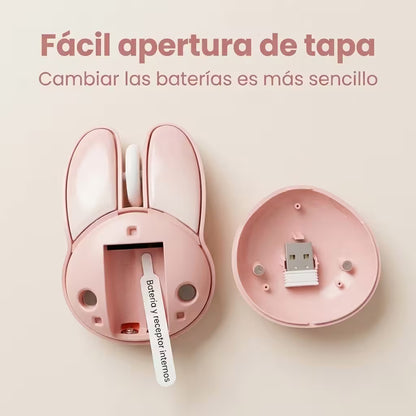 Mouse Inalámbrico Silencioso Mofii M6 - Rosa Pastel 1200 DPI 2.4G | Ergonómico Para Ella