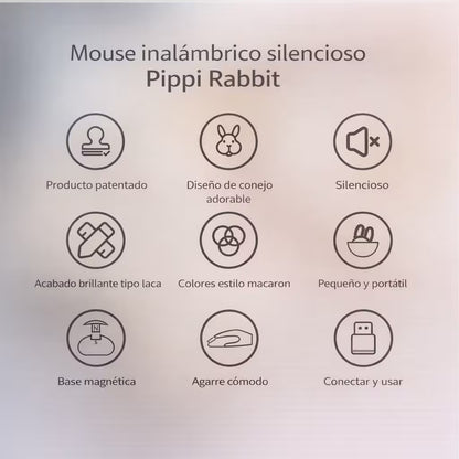 Mouse Inalámbrico Silencioso Mofii M6 - Rosa Pastel 1200 DPI 2.4G | Ergonómico Para Ella