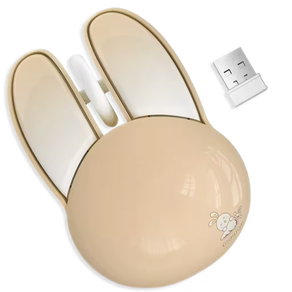 Mouse Inalámbrico Silencioso Mofii M6 - Beige 1200 DPI 2.4G | Ergonómico Para Ella