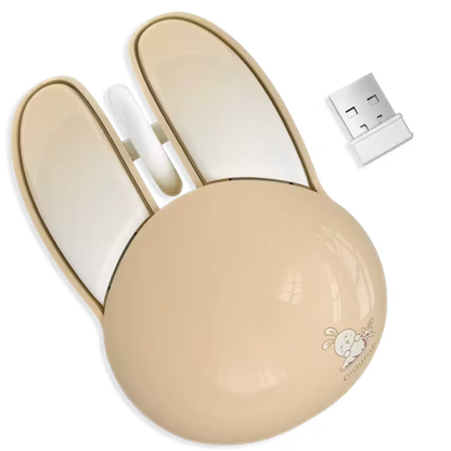 Mouse Inalámbrico Silencioso Mofii M6 - Beige 1200 DPI 2.4G | Ergonómico Para Ella