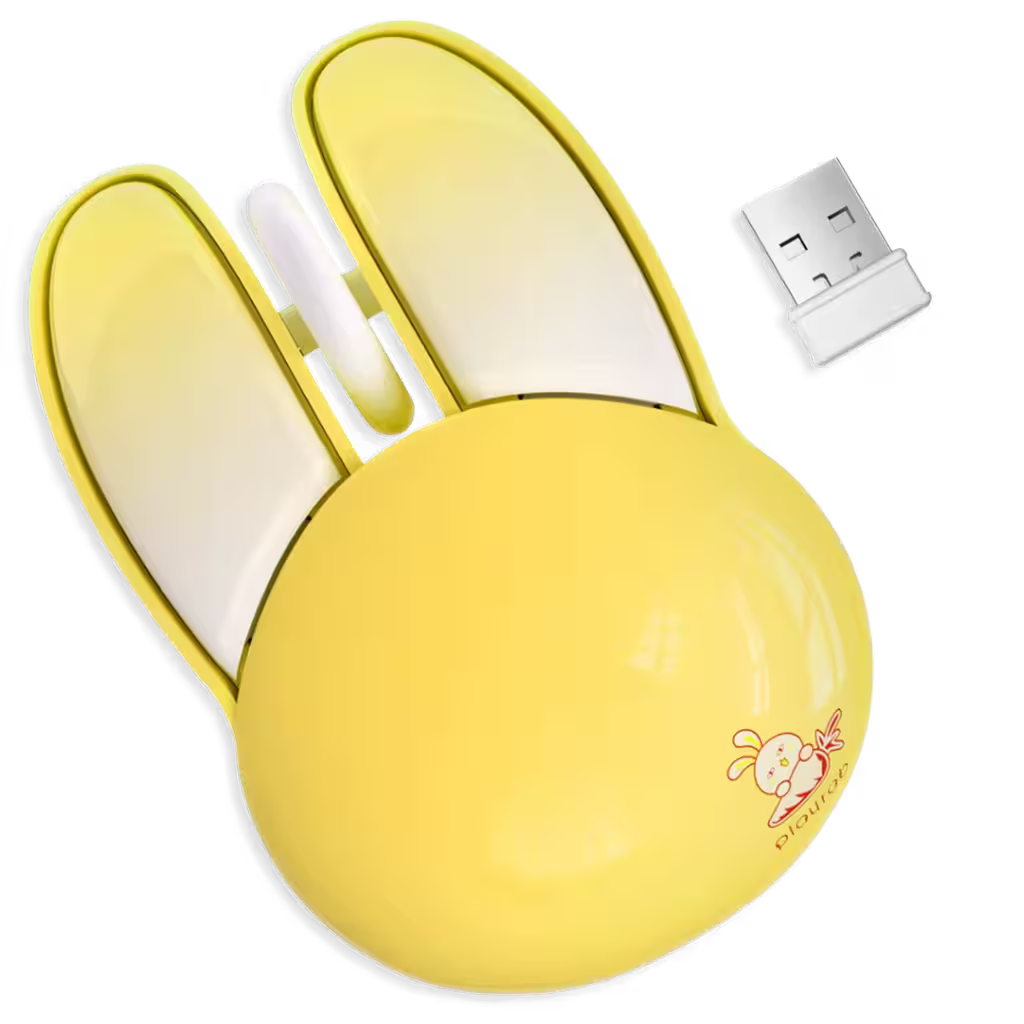 Mouse Inalámbrico Silencioso Mofii M6 - Amarillo 1200 DPI 2.4G | Ergonómico Para Ella