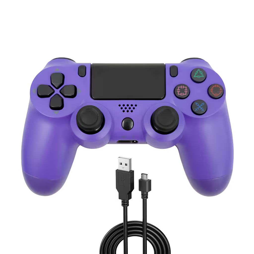 Control Genérico Compatible PS4 - Morado | Bluetooth Vibración Dual Panel Táctil Altavoz