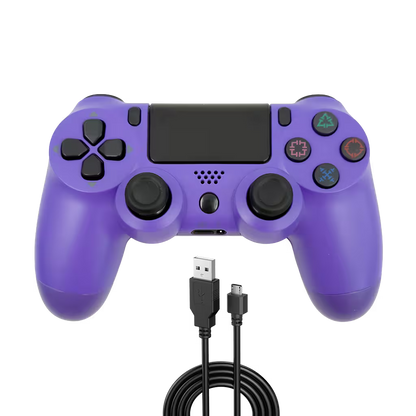Control Genérico Compatible PS4 - Morado | Bluetooth Vibración Dual Panel Táctil Altavoz
