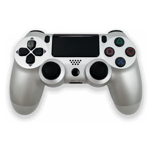 Control Genérico Compatible PS4 - Plateado | Bluetooth Vibración Dual Panel Táctil Altavoz